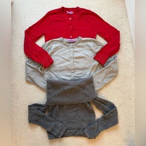 Edikted sweaters size XS: Hollie Cardigan red, Shlo cardigan in gray